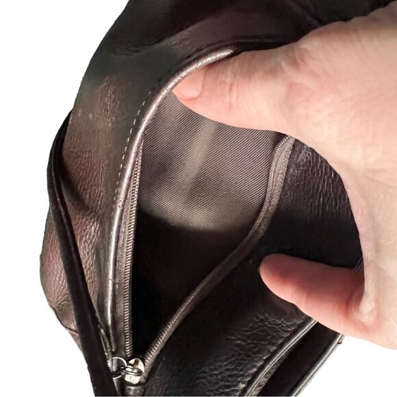 Fossil Brown Leather Mini Crossbody Bag - Picture 12 of 15